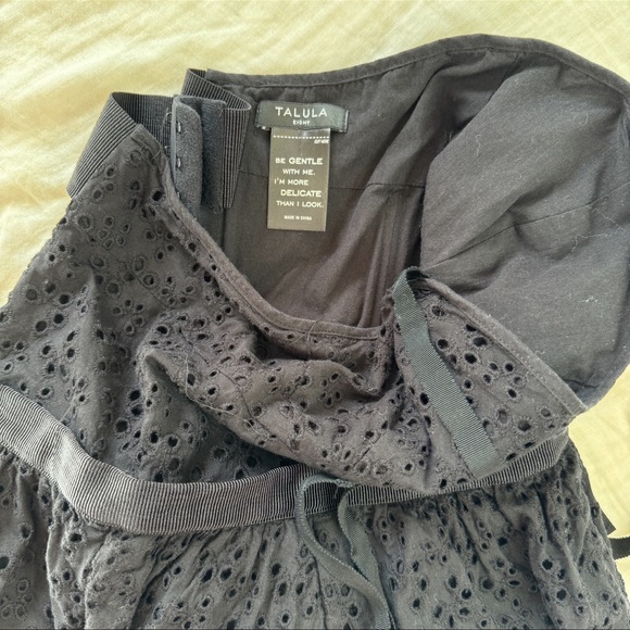 Talula Black Eyelet Halter Cotton Dress - Picture 5 of 7